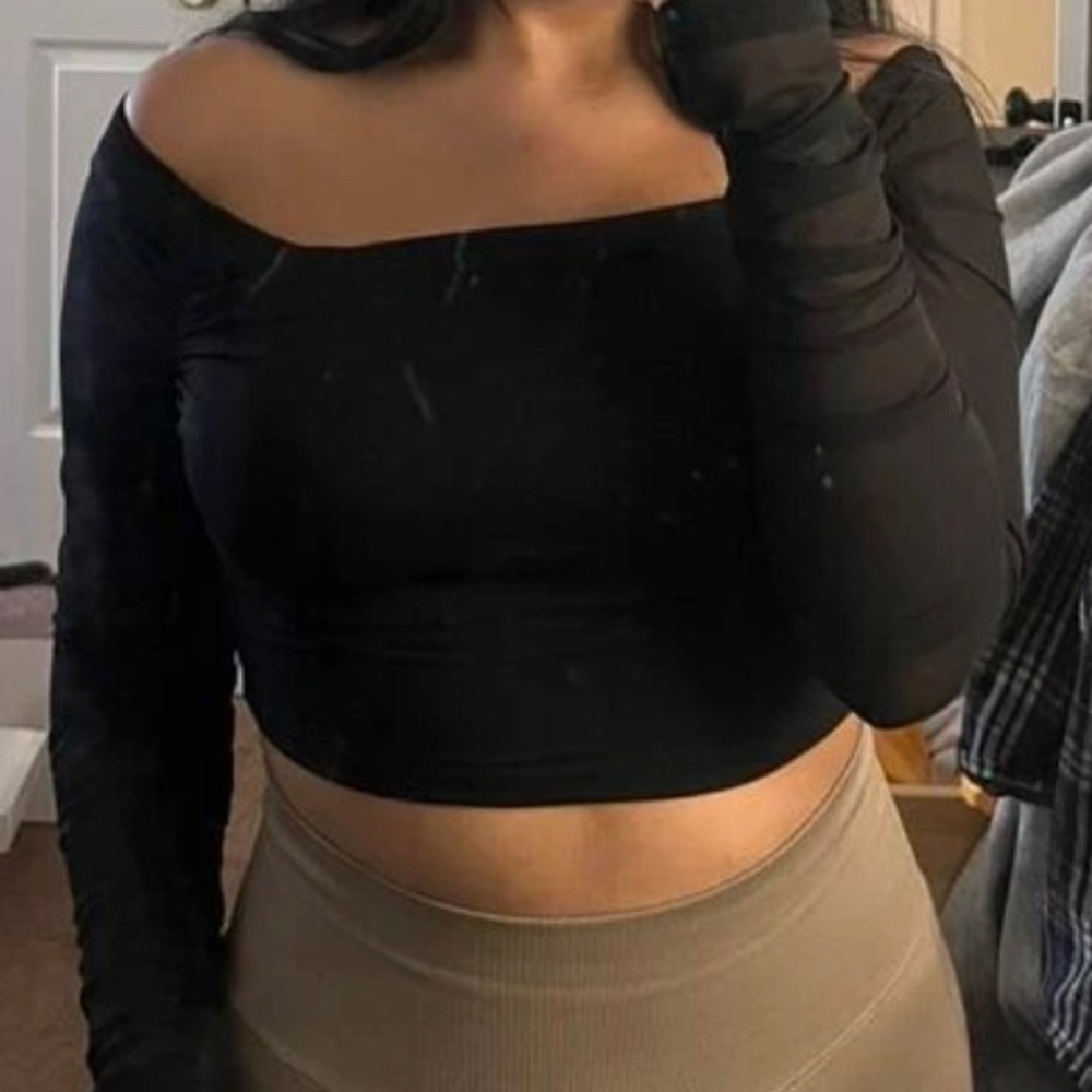 Elegant Black Off-Shoulder Top